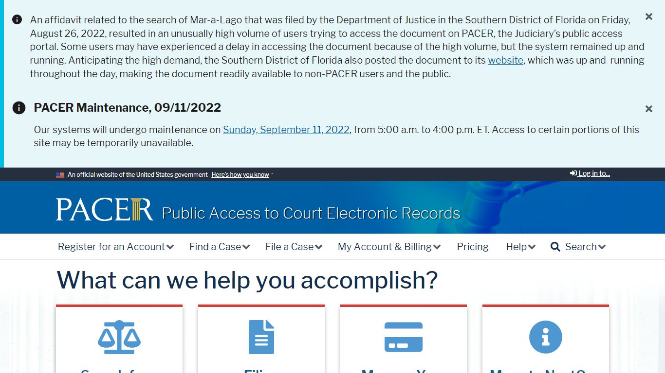 Public Access to Court Electronic Records (PACER)